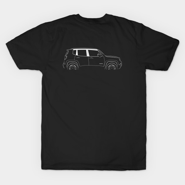 front/profile Jeep Renegade BU - stencil, white by mal_photography